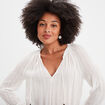 Blouse cordons au col Liberto blanc femme