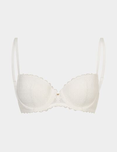 Soutien-gorge corbeille dentelle blanc femme