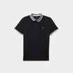 Polo slim manches courtes stretch noir homme
