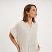 Blouse droite &agrave; manches courtes vert femme