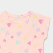 Chemise de nuit manches courtes coton rose fille