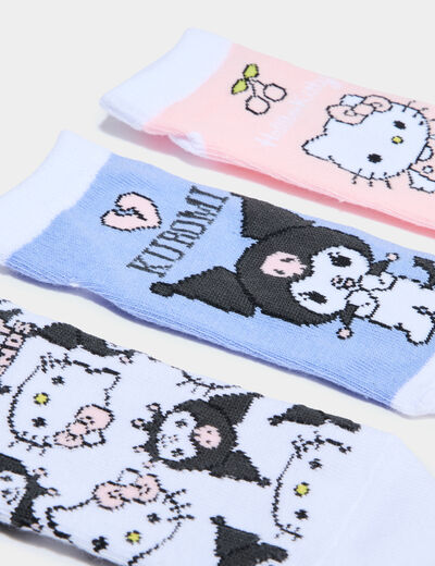 Lot 3 paires chaussettes Hello Kitty multicolore fille