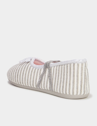 Chaussons ballerines gris fille