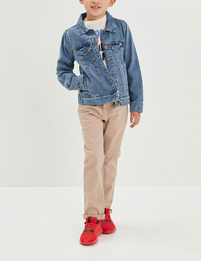 Pantalon regular avec poches sable garçon