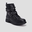 Bottines avec brides cloutées noir fille