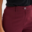 Pantalon droit avec pinces violet foncé femme