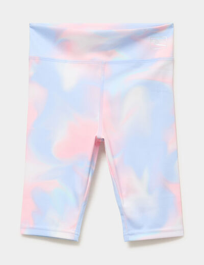 Short cycliste de sport ecru fille