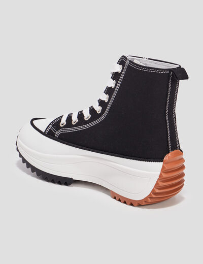 Baskets plateformes en toile Creeks noir femme