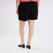 Short chino avec ceinture tressée noir femme grande taille