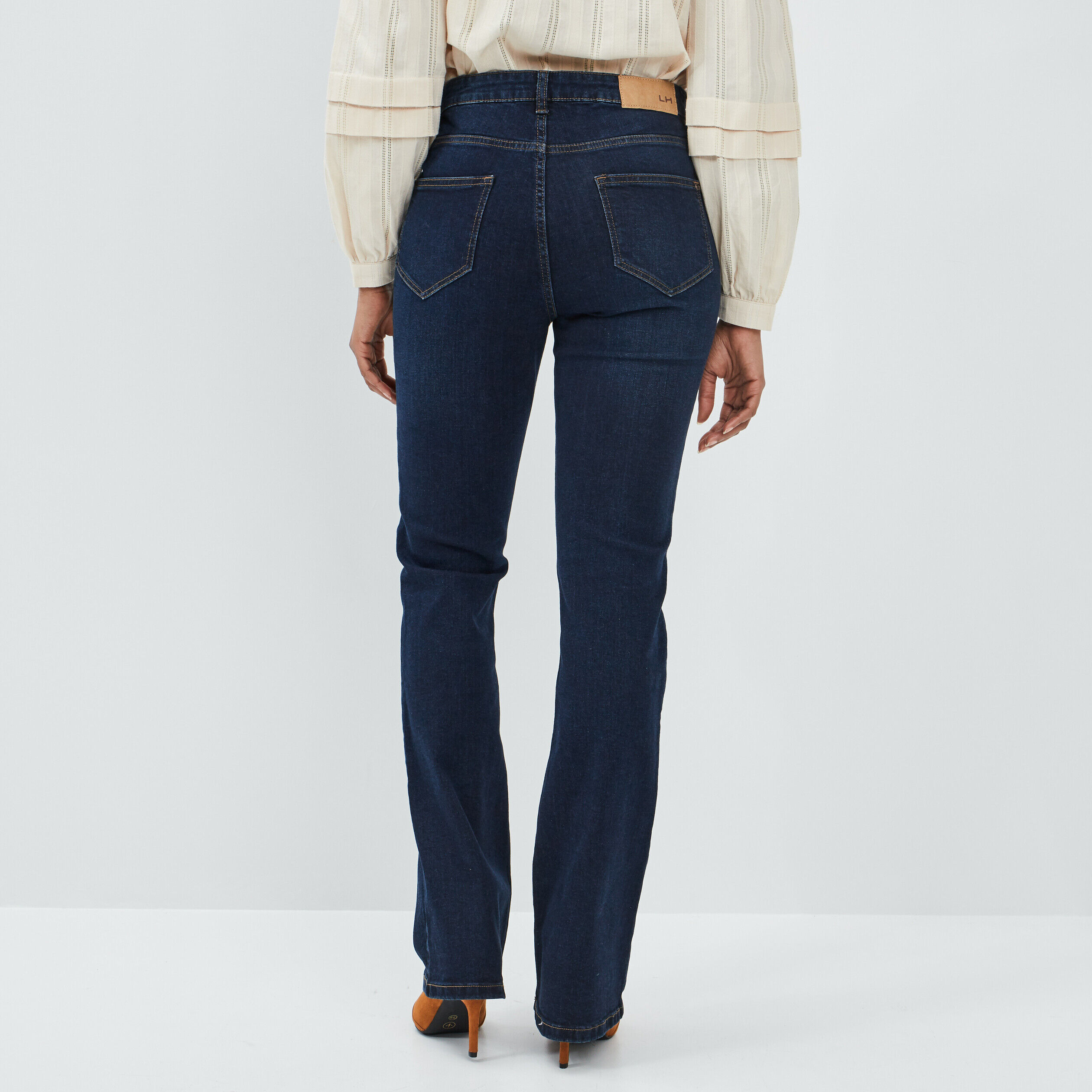 Pantalon taille haute sale bootcut