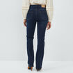 Jeans bootcut taille haute denim brut femme