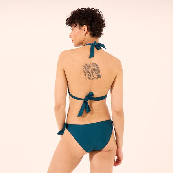 haut de maillot de bain forme triangle bleu petrole femme Haut de maillot de bain forme triangle bleu pétrole femme