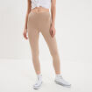 Legging 7/8 &egrave;me taille &eacute;lastiqu&eacute;e sable femme