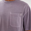 T-shirt 1 poche manches courtes coton violet homme