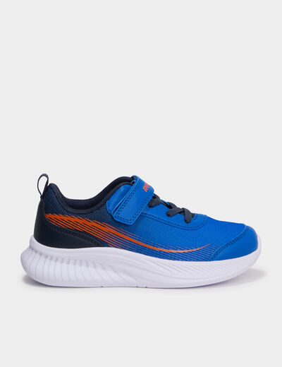 Baskets running &agrave; scratchs orange fluo gar&ccedil;on