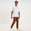 Pantalon chino droit stretch camel homme
