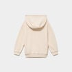 Sweat hoodie doubl&eacute; &agrave; capuche oversize ecru gar&ccedil;on