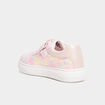 Tennis basses &agrave; scratchs et sequins rose fille