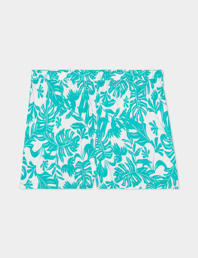 Bas de pyjama short liseré dentelle vert femme