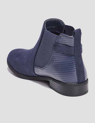 Bottines chelsea avec boucles bleu femme