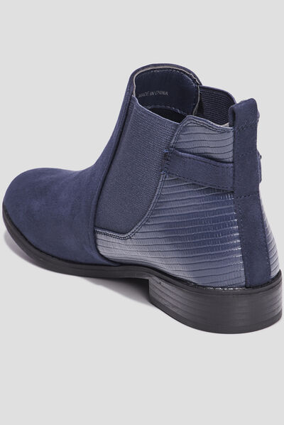 Bottines chelsea avec boucles bleu femme