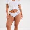 Culotte empiècements dentelle blanc femme grande taille