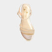 Sandales de c&eacute;r&eacute;monie avec strass jaune or fille