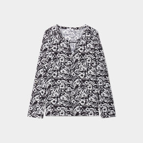 t shirt manches longues a revers noir femme T-shirt manches longues à revers noir femme