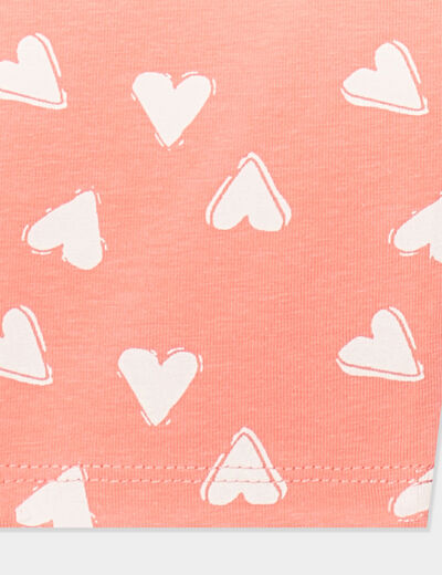 Legging 3/4 élastiqué coton vieux rose fille
