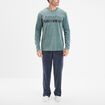 Ensemble pyjama 2 pièces haut et bas vert homme