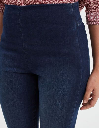 Jegging slim taille haute denim blue black femme