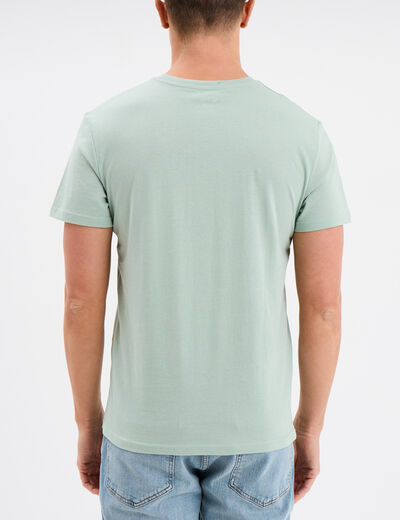 T-shirt en coton manches courtes vert pastel homme