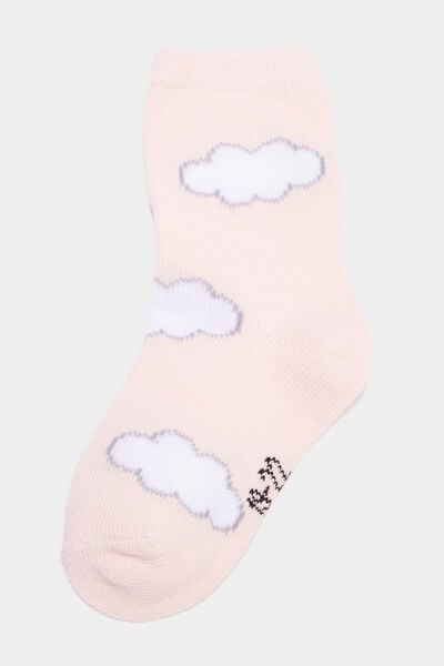 Lot de 5 paires chaussettes rose b&eacute;b&eacute; fille