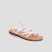 Sandales plates blanc femme