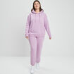 Pantalon de jogging droit violet clair femme grande taille