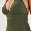 Maillot de bain une pi&egrave;ce gainant vert kaki femme