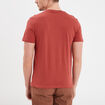 T-shirt droit en coton manches courtes rouge fonc&eacute; homme