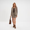 Veste blazer 2 poches marron femme