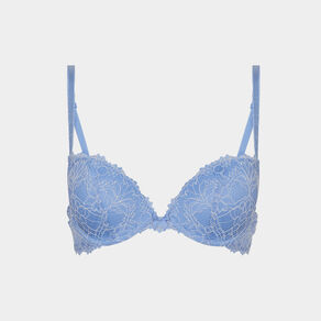 soutien gorge push up padde dentelle bleu clair femme Soutien-gorge push up paddé dentelle bleu clair femme