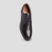Derbies &agrave; lacets en cuir noir homme
