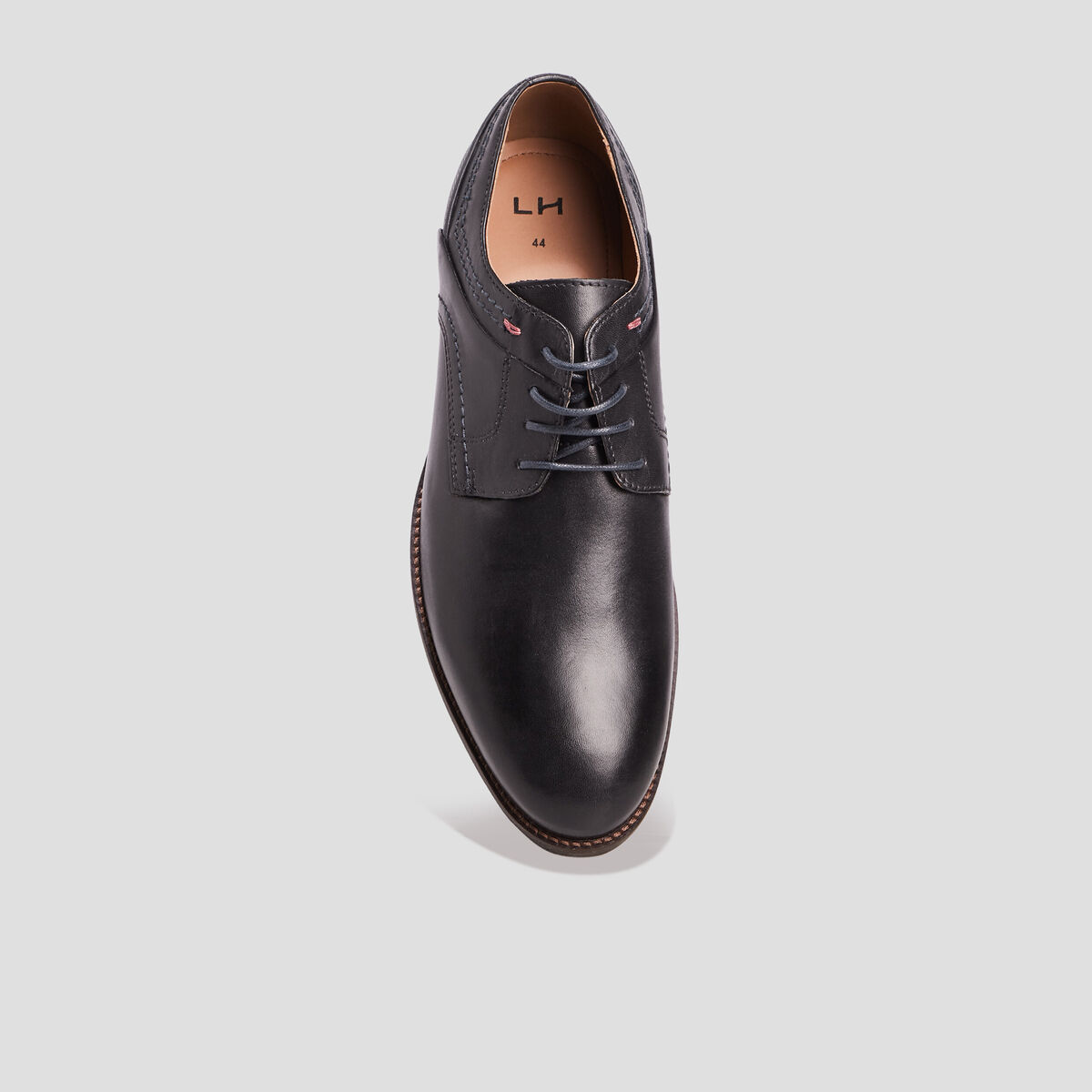 Derbies &agrave; lacets en cuir noir homme