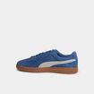 Tennis basses à lacets cuir Puma Smash bleu pétrole homme