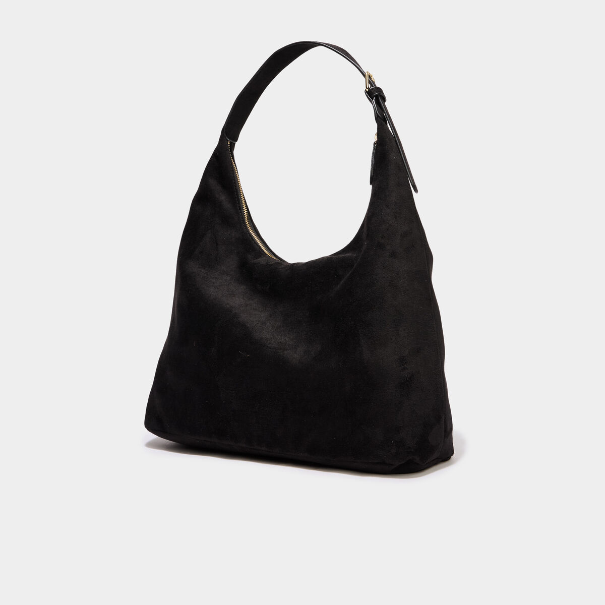 Sac port&eacute;-&eacute;paule effet su&eacute;dine noir femme