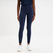 Legging de sport gainant taille haute bleu marine femme