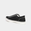 Tennis basses en toile &agrave; lacets noir homme