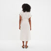 Robe chemise longueur genou ceinturée beige femme
