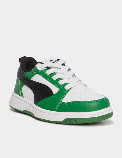 Tennis basses à lacets Puma Rebound vert garçon