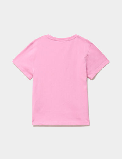 T-shirt manches courtes coton Minnie rose fille