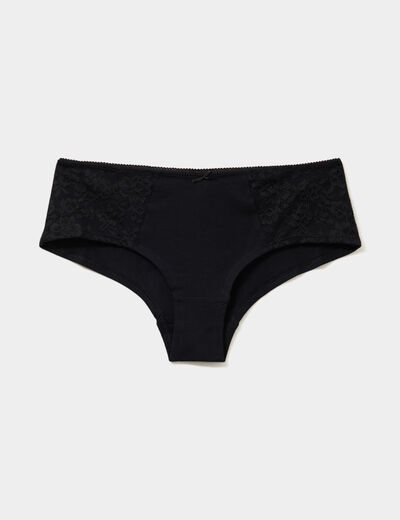 Shorty coton majoritaire noir femme