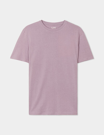 T-shirt en coton manches courtes parme homme